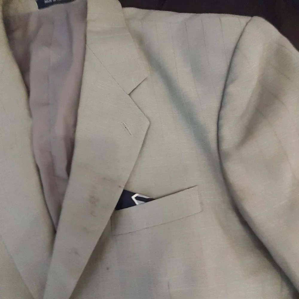 MENS EDDIE DOMANI SUIT JACKET 42L USED - Picture 3 of 8